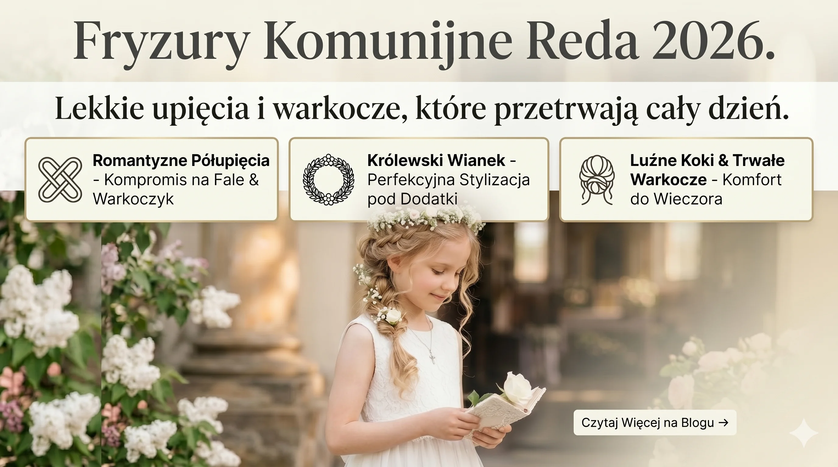 Fryzury komunijne 2026